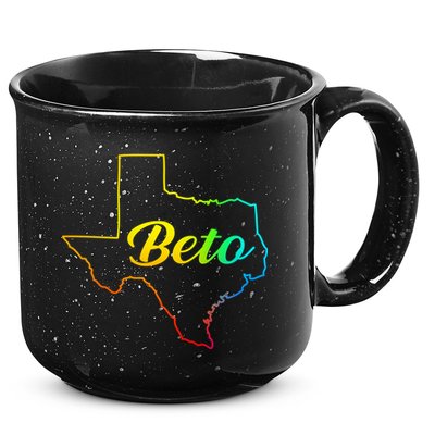 Colorful Texas Senate Beto Rainbow 15oz Campfire Ceramic Mug