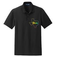 Colorful Texas Senate Beto Rainbow Dry Zone Grid Polo