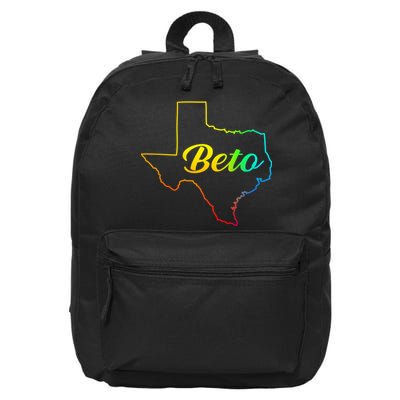 Colorful Texas Senate Beto Rainbow 16 in Basic Backpack