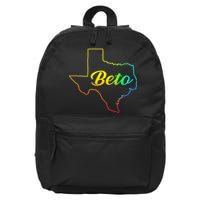 Colorful Texas Senate Beto Rainbow 16 in Basic Backpack