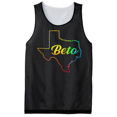 Colorful Texas Senate Beto Rainbow Mesh Reversible Basketball Jersey Tank