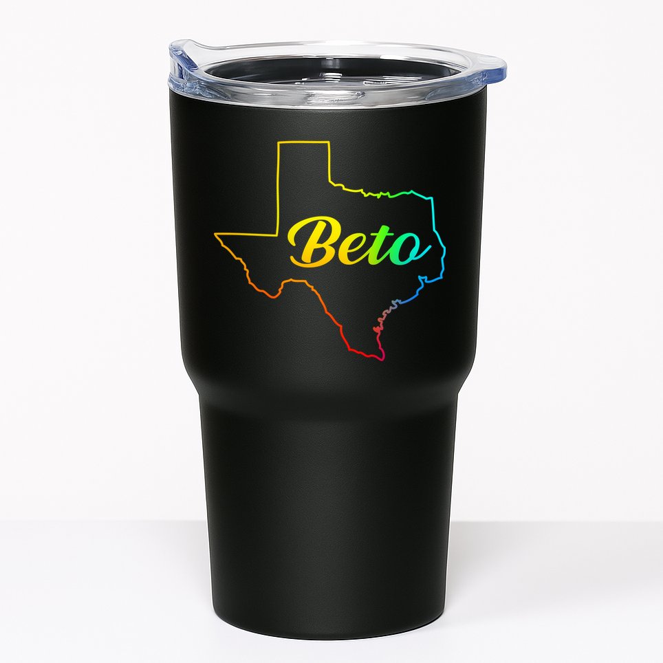 Colorful Texas Senate Beto Rainbow Tumbler