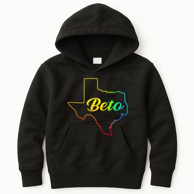 Colorful Texas Senate Beto Rainbow Kids Hoodie