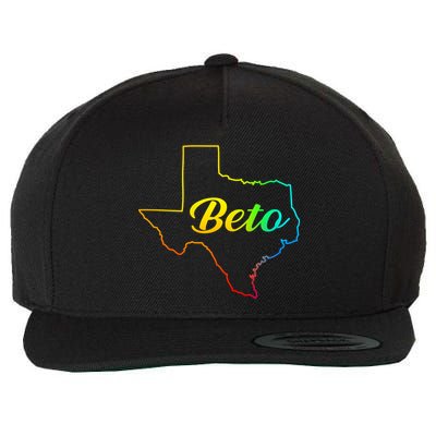 Colorful Texas Senate Beto Rainbow Wool Snapback Cap