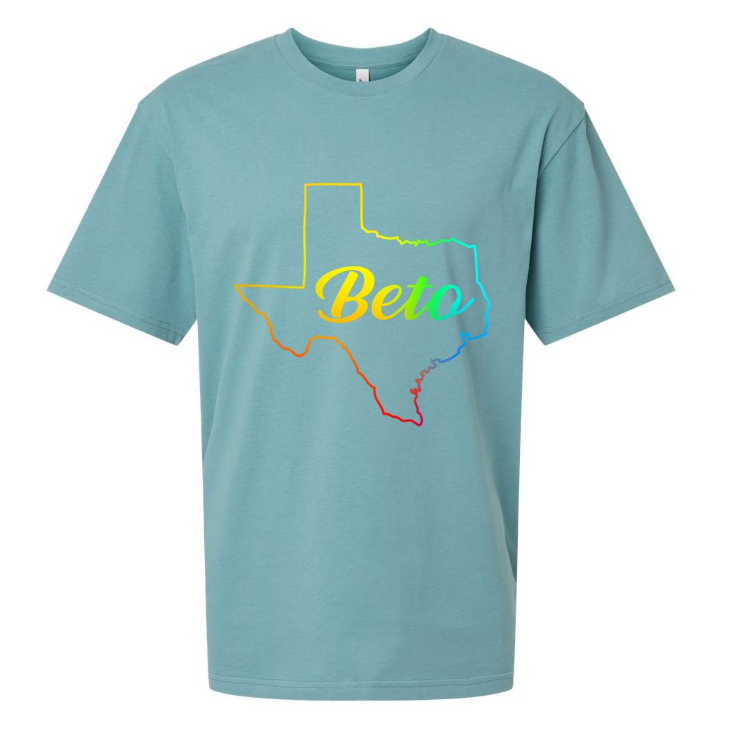 Colorful Texas Senate Beto Rainbow Sueded Cloud Jersey T-Shirt