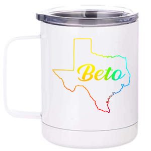 Colorful Texas Senate Beto Rainbow 12 oz Stainless Steel Tumbler Cup