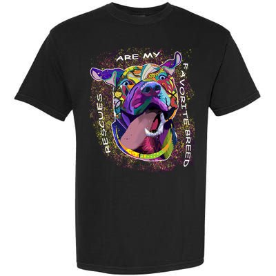 Colorful Texture Boxer Dog Rescues Are My Favorite Breeds Garment-Dyed Heavyweight T-Shirt
