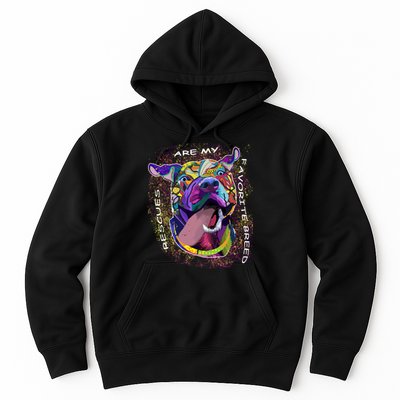 Colorful Texture Boxer Dog Rescues Are My Favorite Breeds Hoodie