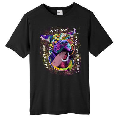 Colorful Texture Boxer Dog Rescues Are My Favorite Breeds Tall Fusion ChromaSoft Performance T-Shirt