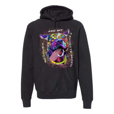 Colorful Texture Boxer Dog Rescues Are My Favorite Breeds Premium Hoodie