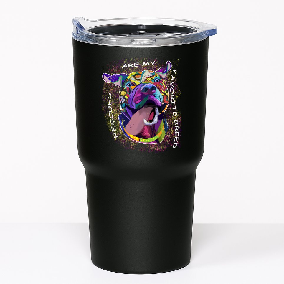Colorful Texture Boxer Dog Rescues Are My Favorite Breeds Tumbler