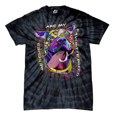 Colorful Texture Boxer Dog Rescues Are My Favorite Breeds Tie-Dye T-Shirt