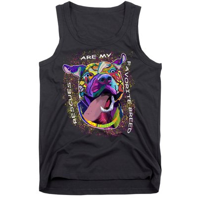 Colorful Texture Boxer Dog Rescues Are My Favorite Breeds Tank Top