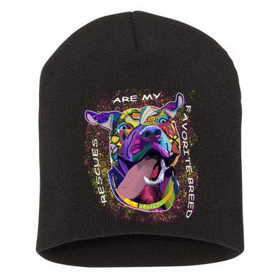 Colorful Texture Boxer Dog Rescues Are My Favorite Breeds Short Acrylic Beanie