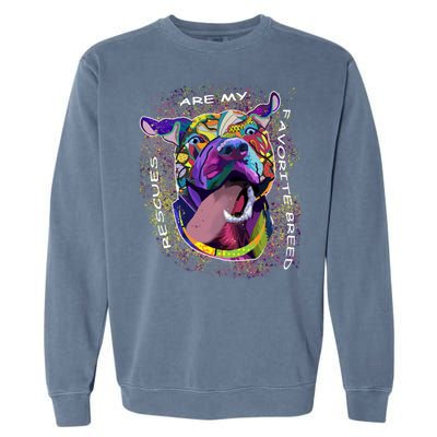 Colorful Texture Boxer Dog Rescues Are My Favorite Breeds Garment-Dyed Sweatshirt