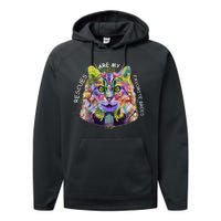 Colorful Texture Cat Rescues Are My Favorite Performance Fleece Hoodie