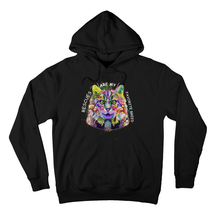 Colorful Texture Cat Rescues Are My Favorite Hoodie