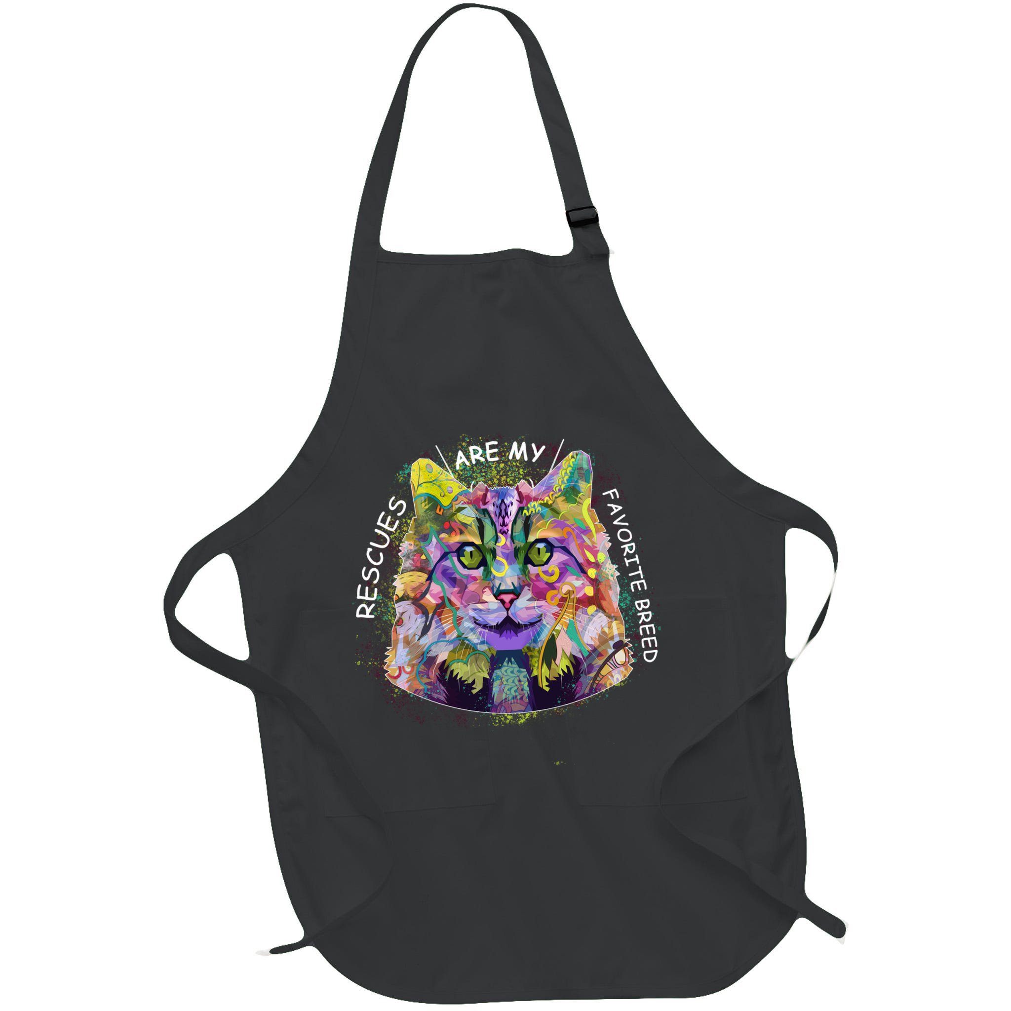 Colorful Texture Cat Rescues Are My Favorite Apron