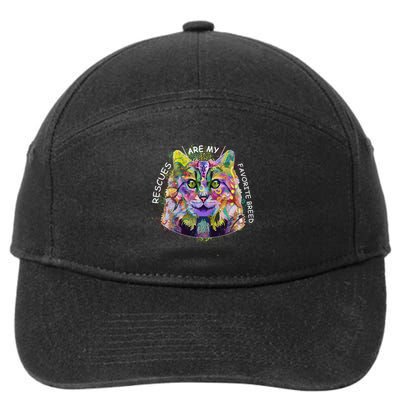 Colorful Texture Cat Rescues Are My Favorite 7-Panel Snapback Hat