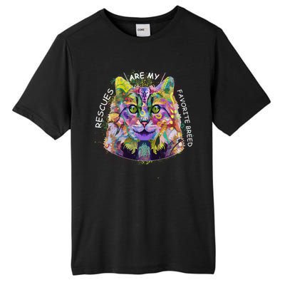 Colorful Texture Cat Rescues Are My Favorite Tall Fusion ChromaSoft Performance T-Shirt