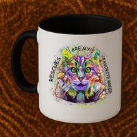 Colorful Texture Cat Rescues Are My Favorite Mug