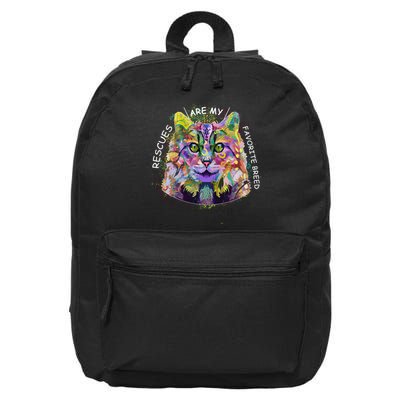 Colorful Texture Cat Rescues Are My Favorite 16 in Basic Backpack