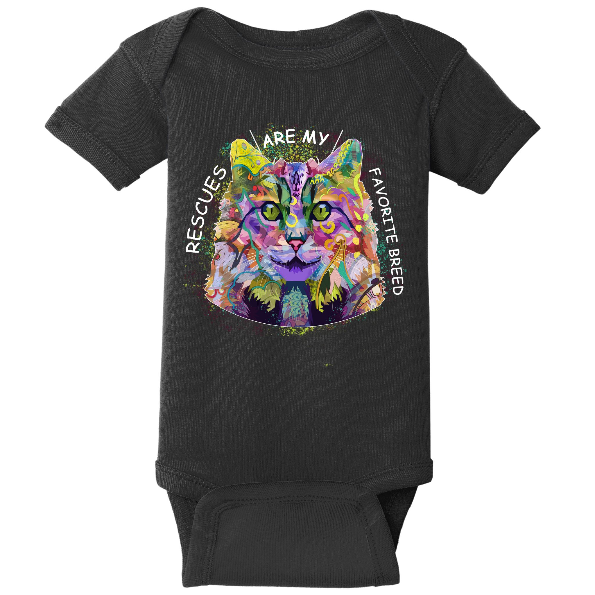 Colorful Texture Cat Rescues Are My Favorite Baby Bodysuit