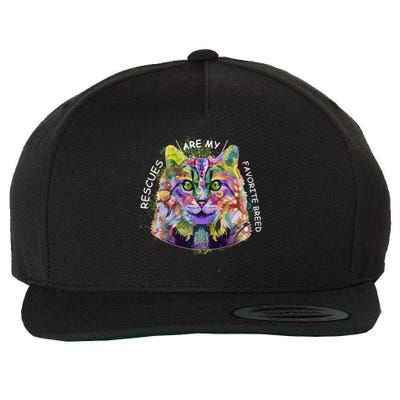 Colorful Texture Cat Rescues Are My Favorite Wool Snapback Cap