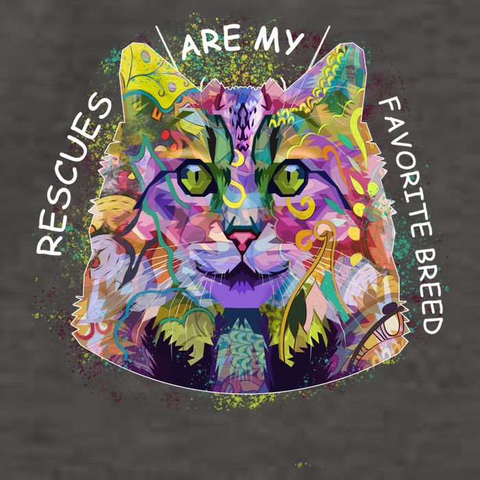 Colorful Texture Cat Rescues Are My Favorite Vector Backpack