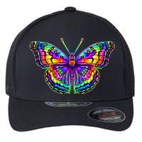 Colorful Texture Trippy Butterfly Flexfit Unipanel Trucker Cap