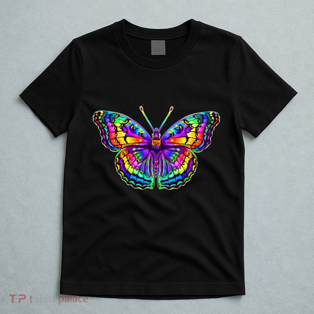 Colorful Texture Trippy Butterfly T-Shirt