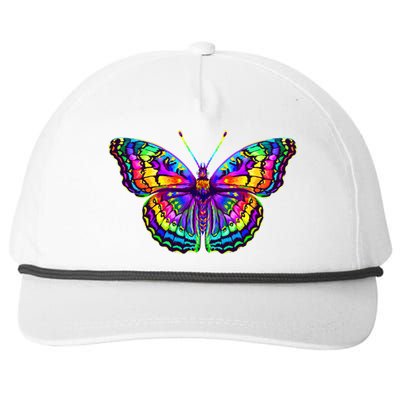 Colorful Texture Trippy Butterfly Snapback Five-Panel Rope Hat