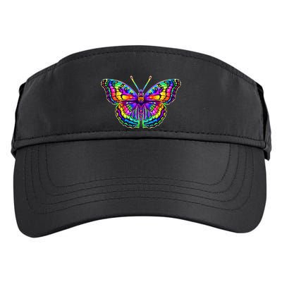 Colorful Texture Trippy Butterfly Adult Drive Performance Visor