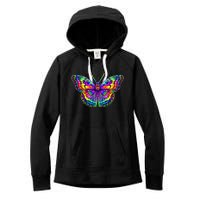 Colorful Texture Trippy Butterfly Women's Fleece Hoodie