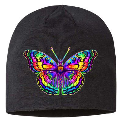 Colorful Texture Trippy Butterfly Sustainable Beanie