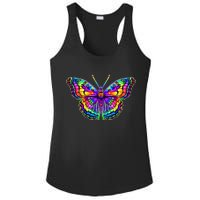 Colorful Texture Trippy Butterfly Ladies PosiCharge Competitor Racerback Tank