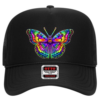 Colorful Texture Trippy Butterfly Trucker Hat