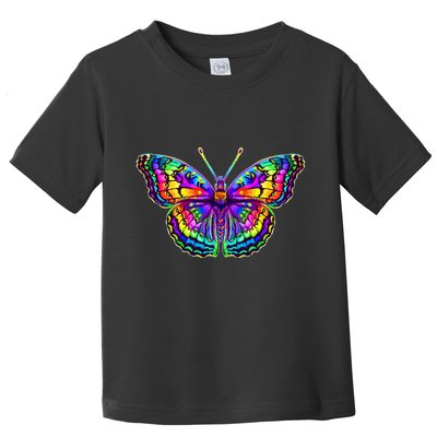 Colorful Texture Trippy Butterfly Toddler T-Shirt