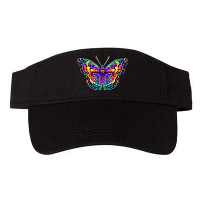 Colorful Texture Trippy Butterfly Valucap Bio-Washed Visor