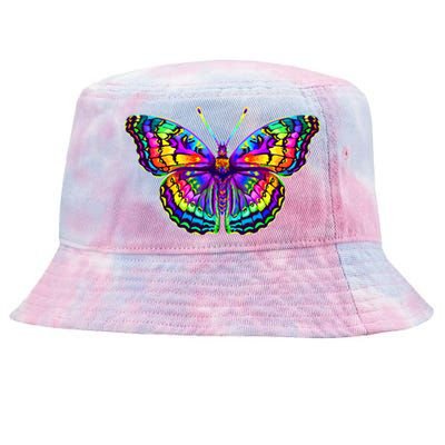 Colorful Texture Trippy Butterfly Tie-Dyed Bucket Hat