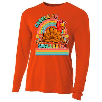 Colorful Thanksgiving Gobble Me Swallow Me Turkey Cooling Performance Long Sleeve Crew