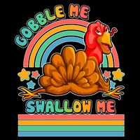 Colorful Thanksgiving Gobble Me Swallow Me Turkey Doggie Tank