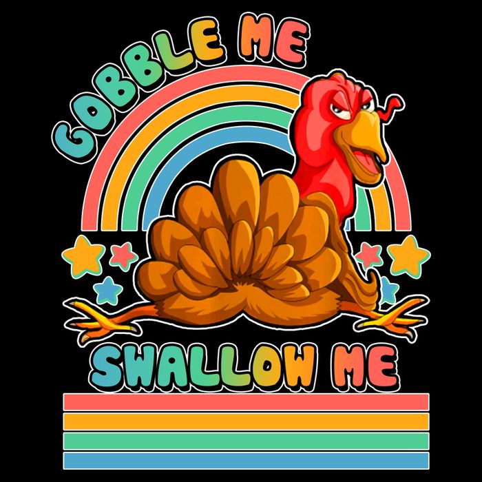 Colorful Thanksgiving Gobble Me Swallow Me Turkey Doggie Tank