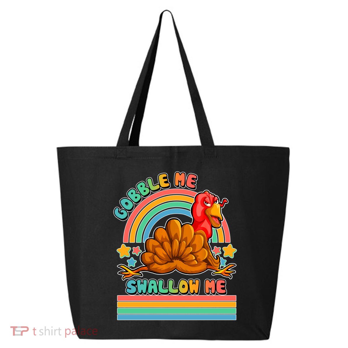 Colorful Thanksgiving Gobble Me Swallow Me Turkey 25L Jumbo Tote