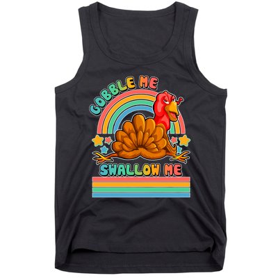 Colorful Thanksgiving Gobble Me Swallow Me Turkey Tank Top