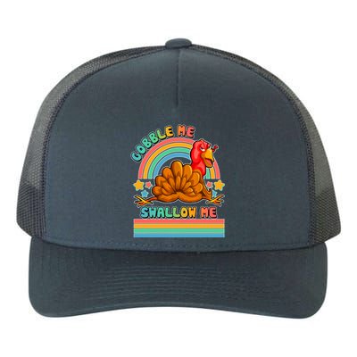 Colorful Thanksgiving Gobble Me Swallow Me Turkey Yupoong Adult 5-Panel Trucker Hat