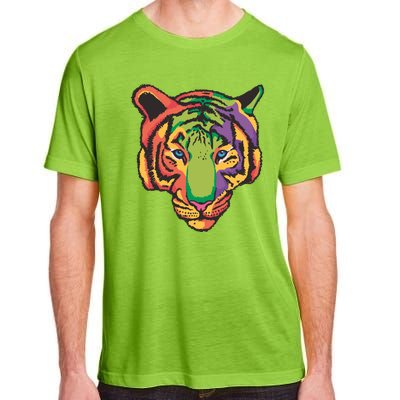 Colorful Tiger Head Adult ChromaSoft Performance T-Shirt