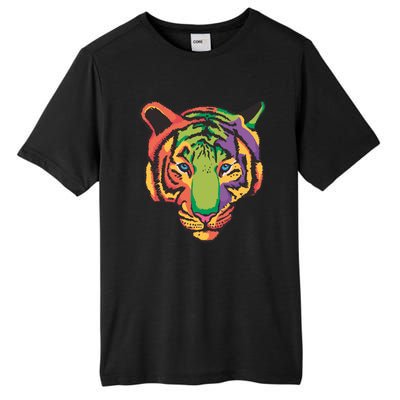 Colorful Tiger Head Tall Fusion ChromaSoft Performance T-Shirt