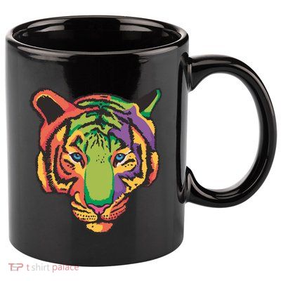 Colorful Tiger Head 11oz C Handle Ceramic Mug