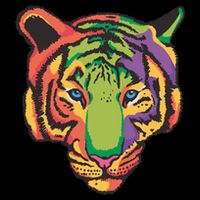 Colorful Tiger Head Womens Tank Top